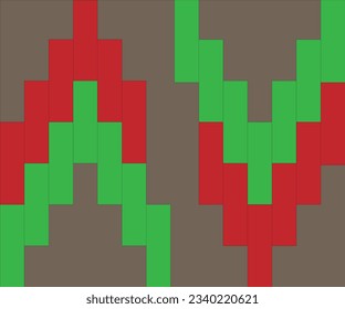 abstract background of red and green rectangles with brown backgroud