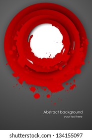 Abstract background with red grunge circles