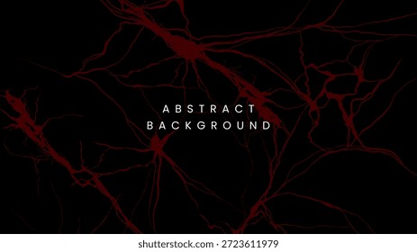 Fundo abstrato com veias de mármore grunge vermelho ou linhas orgânicas escuras carmesim e textura rachada em um fundo preto para mistério gótico e design criativo dramático