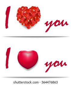 Abstract background with red heart