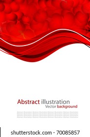 Abstract background with red heart