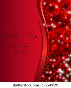 Abstract background with red hearts