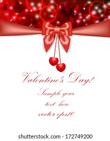 Abstract background with red hearts