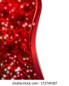 Abstract background with red hearts