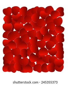 Abstract background with red hearts