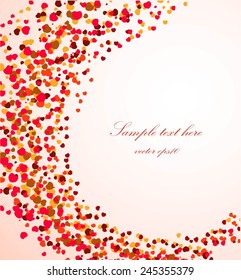 Abstract background with red hearts