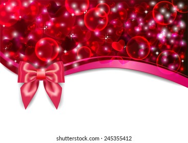 Abstract background with red hearts