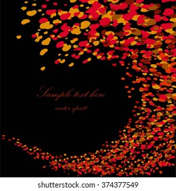 Abstract background with red hearts