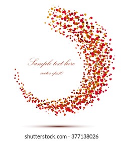 Abstract background with red hearts