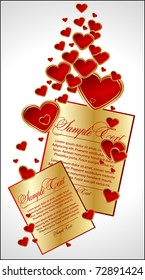 abstract background with red hearts