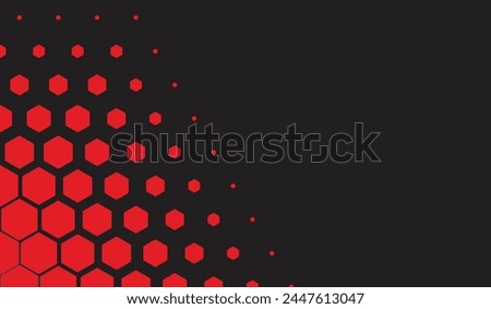 Abstract background with red hexagons, minimalistic sports background design.