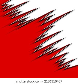 Abstract background with red jagged line pattern and some copy space area