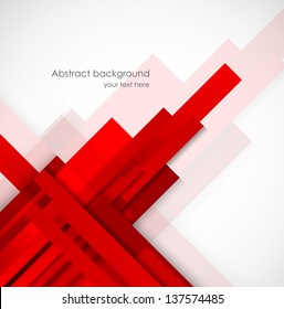 Abstract background with red lines