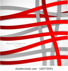 Abstract background with red lines