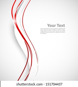 Abstract background with red lines