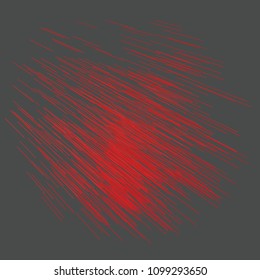 Abstract background with red lines. Background with 3D rectangles located next to each other and in one direction. Vector illustration with lines.