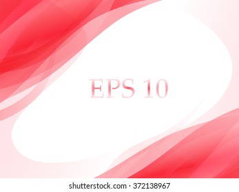 Abstract background with red lines in the corners, vector illustration