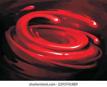 Abstract background red liquid effect design vector stock illustration background