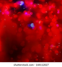Abstract background, red magic lights, bokeh. EPS 10 vector file included