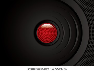 Abstract background, red metallic poster, vector illustration