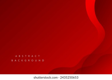 Fondo abstracto Onda metálica roja con concepto de tecnología para plantilla, póster, fondo de pantalla, diseño de volante. Ilustración de vector