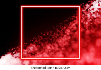 fondo abstracto de la placita de neón rojo y de los datos de flujo de fondo