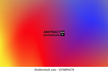 Abstract background red, orange, and blue color. Soft gradient with effect beautiful modern rainbow