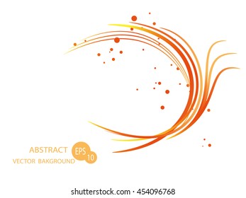 abstract background, red and orange curved lines