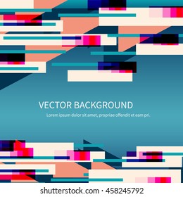 abstract background in red, orange, green and blue colors, vector illustration