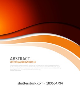 Abstract background with red and orange layers. EPS10 vector illustration. Space for text or message