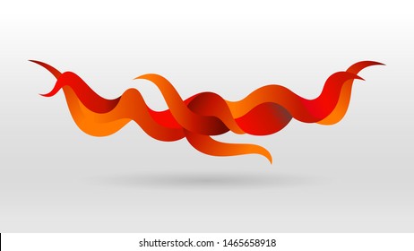 Abstract background red orange sound wave illustration vector