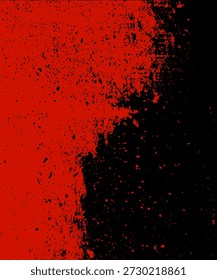 Fundo abstrato da tinta vermelha salta no estilo grunge. Textura de sobreposição gasta. vetor escuro