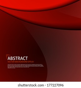 Abstract background with red paper layers. RGB EPS 10 vector illustration. Overlapping shapes. Space for text  or message