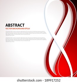 Abstract background with red paper layers. RGB EPS10 vector illustration. Overlapping shapes. Space for text or message