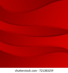 Abstract background with red paper layers. Overlapping shapes. Space for text. Vector illustration.