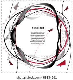 abstract background with red paper planes