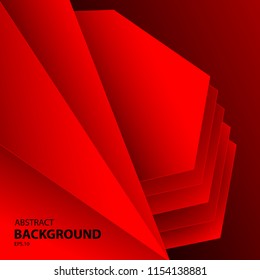 abstract background. red paper style. modern template design