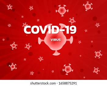 Abstract background red for plague covid-19 virus