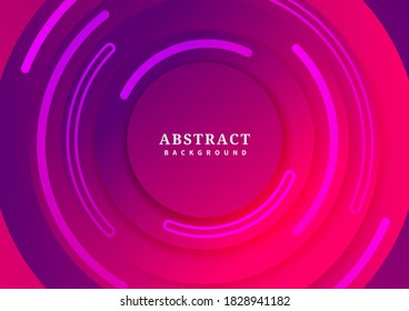 Borde de fondo abstracto rojo y morado que se solapa con sombra. Estilo de papel. Puede usar para publicidad, afiche, plantilla, presentación comercial. Ilustración del vector