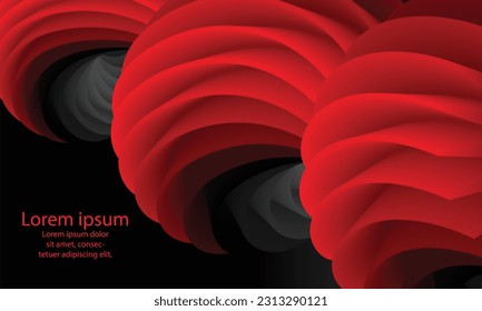 abstract background red with ribbon