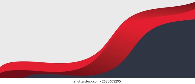 abstract background with red ribbon