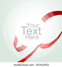 abstract background with Red ribbon