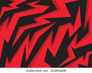 Fondo abstracto con un patrón de línea rojo agudo y zigzag