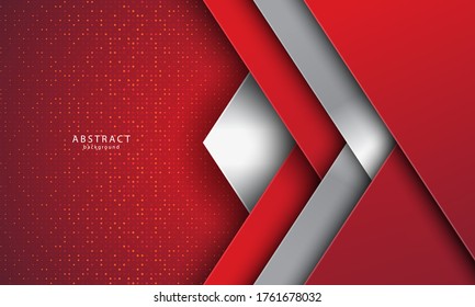 Abstract Background with Red and Silver Color