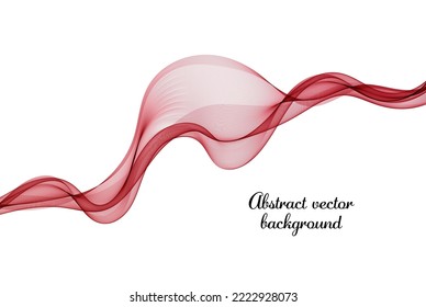 Abstract background of red smooth water lines, red wave design for website brochure templates