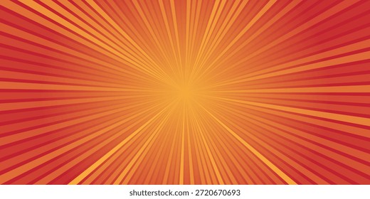 abstract background  red speed lines in bright pop art style. Bold red, yellow and orange streaks radiating from center, creating exciting superhero action look. 