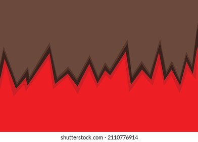 Abstract background with red spikes and jagged zigzag line pattern and some copy space area