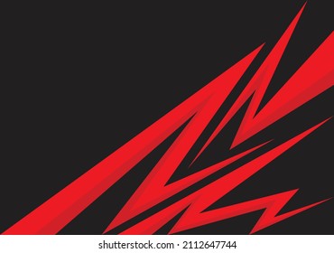 Abstract background with red spikes and zigzag line pattern and some copy space area