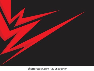Abstract background with red spikes and zigzag line pattern and some copy space area