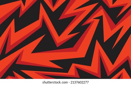Abstract background with red spikes and zigzag line pattern